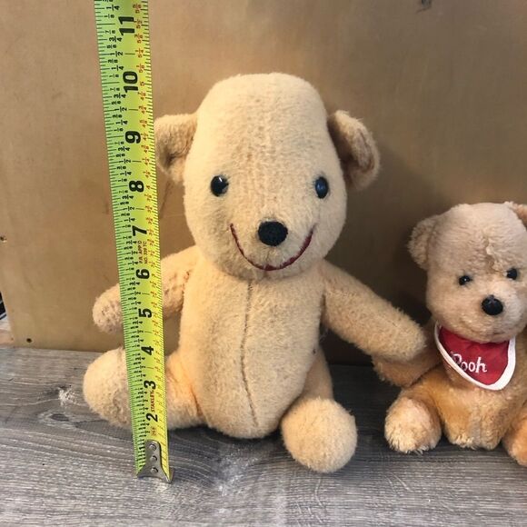 Lot Of Two Vintage Winnie The Pooh Stuffed Animal Plush Walt Disney Productions - Picture 4 of 11
